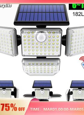 Solar Outdoor Light 182/112 LED Solar Security Flood Lightin