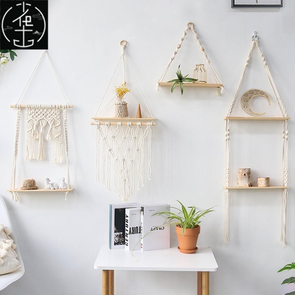 Macrame Shelves For Bedroom Plant Boho Home Decor Chr