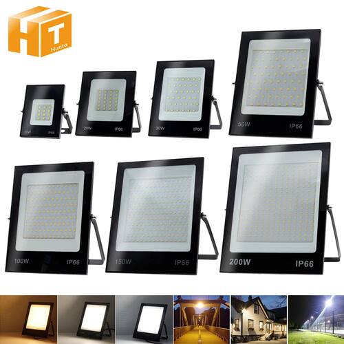LED Flood Light AC220V 50W 100W 150W 200W Black Shell IP66 W