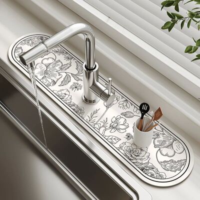 Diatomite Sink Faucet Drain Pad Absorbent Drying Mat For Kit