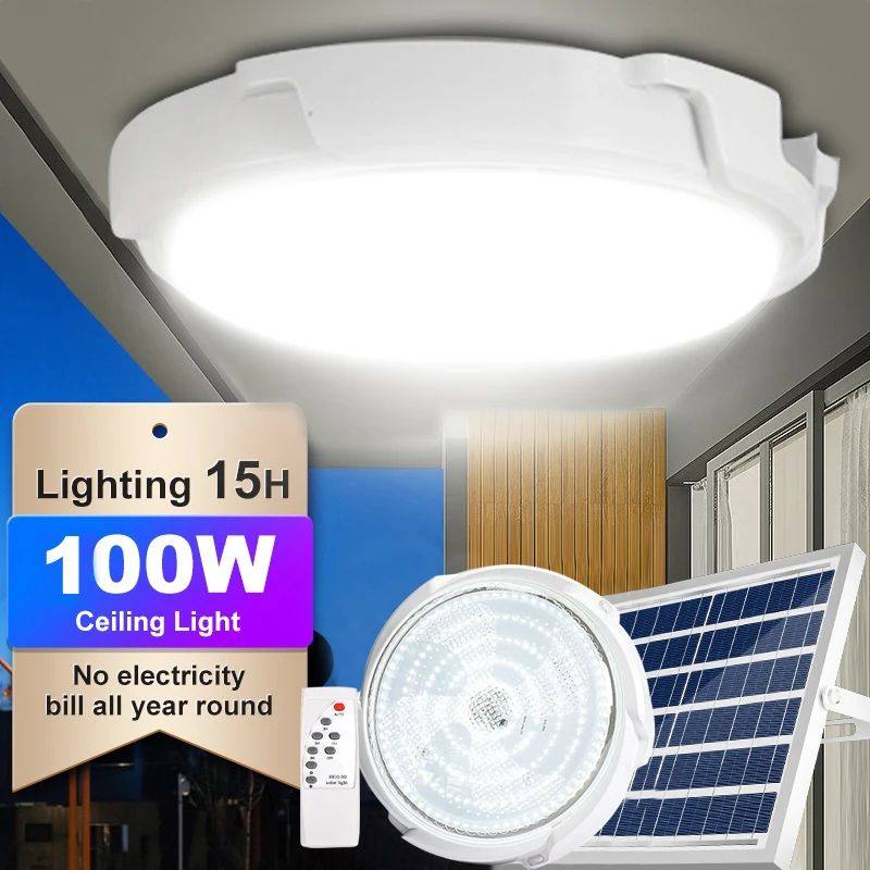 Smart Indoor Solar Ceiling light IP65 Outdoor Garden pandent