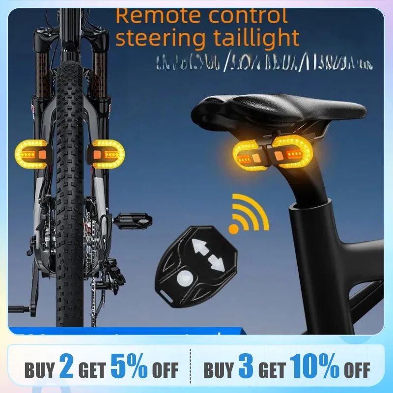 Remote Controlled Bicycle Turn Signal Warning Light Usb Rech