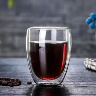 Coffee Cup Double glass Handle resistant mug Heat Water Set