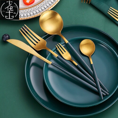 Knife, fork, spoon chopsticks set thin style simple and luxu - 封面