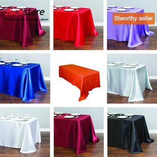 -table cloth white satin rectangle table cover白缎长方形桌布