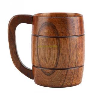 Natural Big Water beer Retro Tea mug coffee Wooden Capacity