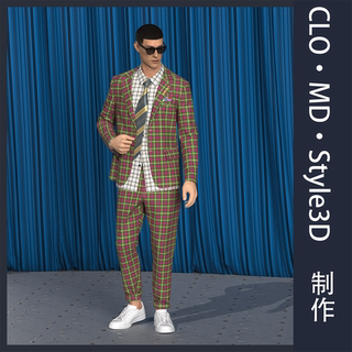 Clo3D服装设计代做Style3D代做MD虚拟服装视频走秀渲染效果图制作
