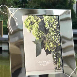 Wedgwood威基伍德爱之结银色相框王薇薇Verawang真爱相随珍珠相框