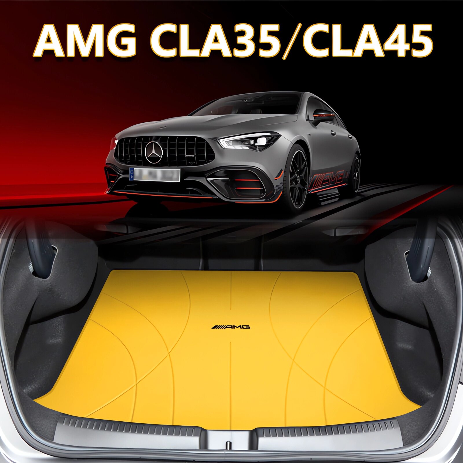 适用于奔驰cla35 cla45后备箱垫amg猎跑轿跑尾箱垫cla260 200真皮