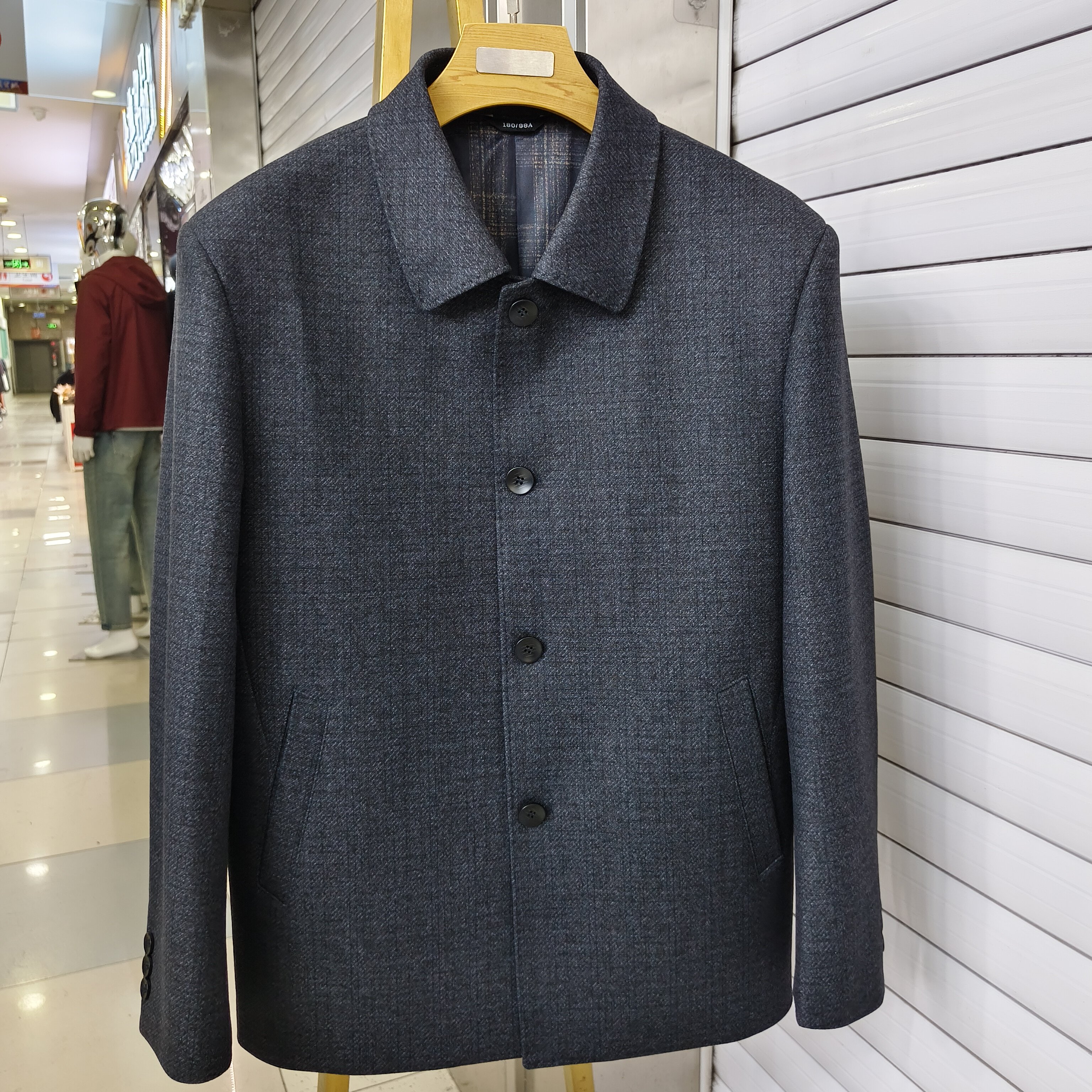 2026爸爸春装外套商务休闲中年男士高端行政夹克中老年人品质男装