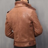 仿麂皮绒羊羔毛皮毛一体机车皮衣男外套大码棉衣大货F11P245控298，男装皮衣，电商D318(原电商B337)