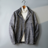 2024冬季短款时尚羊毛双面毛呢男士新款夹克潮流外套7701P325，男装毛呢大衣，电商D318(原电商B337)