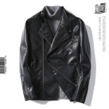 精品秋款皮衣男短款外套机车飞行员夹克男B337#R021-P195主推，男装皮衣，电商D318(原电商B337)