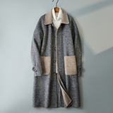 双面呢大衣男羊毛西装领毛呢男羊绒大衣长款外套F5513-P345控598，男装毛呢大衣，电商D318(原电商B337)