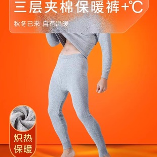 Y859 ab内衣男士 T865 三层精梳夹棉中老年中厚保暖秋裤 SZ31 保暖裤