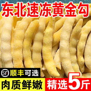 东北特产速冻黄金勾豆角红沟面乎鼓豆当季黄金钩速冻蔬菜5斤包邮