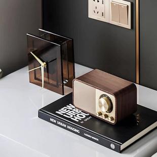 套装 现代轻奢样板间卧室床头柜桌面时钟音响装 饰摆件组合搭配软装