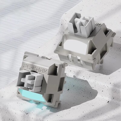 腹灵静音灰雪轴机械键盘轴