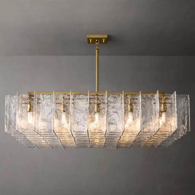 出口外贸 美式乡村轻奢简约 Restoration Hardware 格子方形吊灯