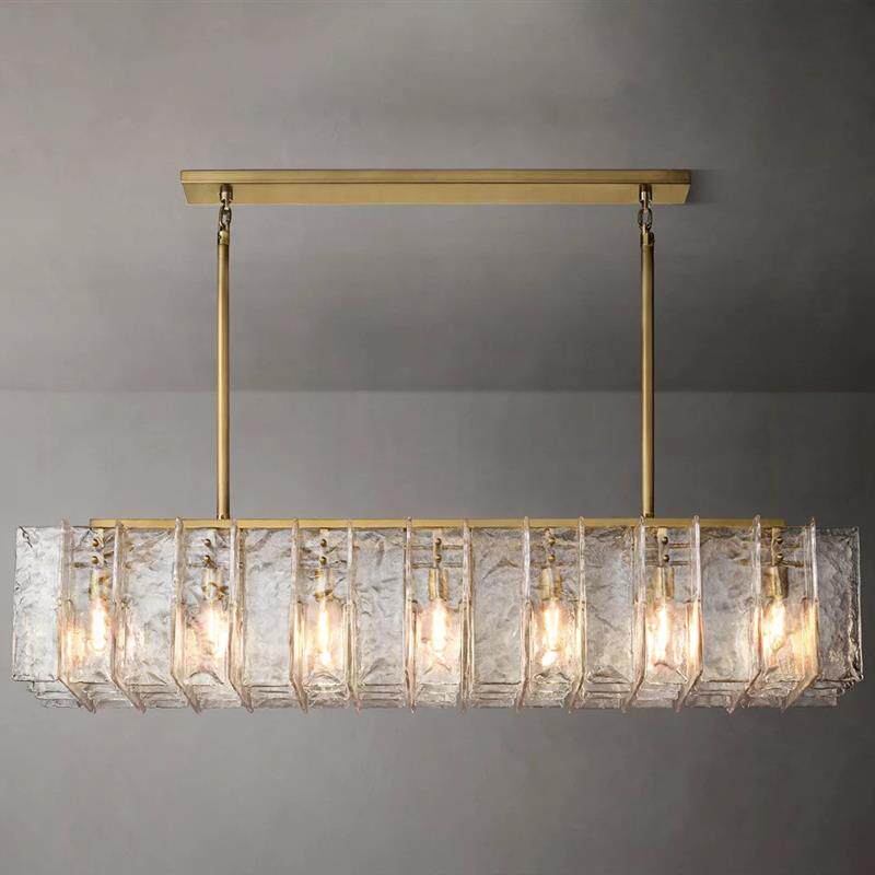 出口外贸 美式乡村轻奢简约 Restoration Hardware 格子矩形吊灯