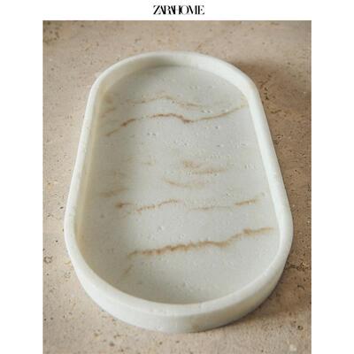 ZaraHome 大理石效果浴室托盘家用洗漱台置物摆件 44534102450