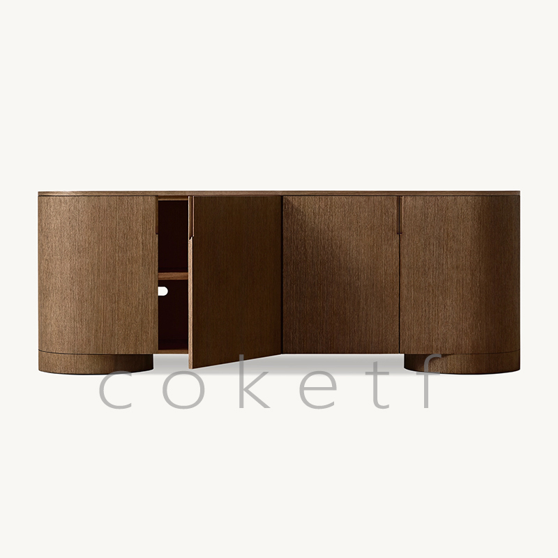 RH Corta美式乡村田园实木电视柜设计师款客厅边柜媒体控制台4门