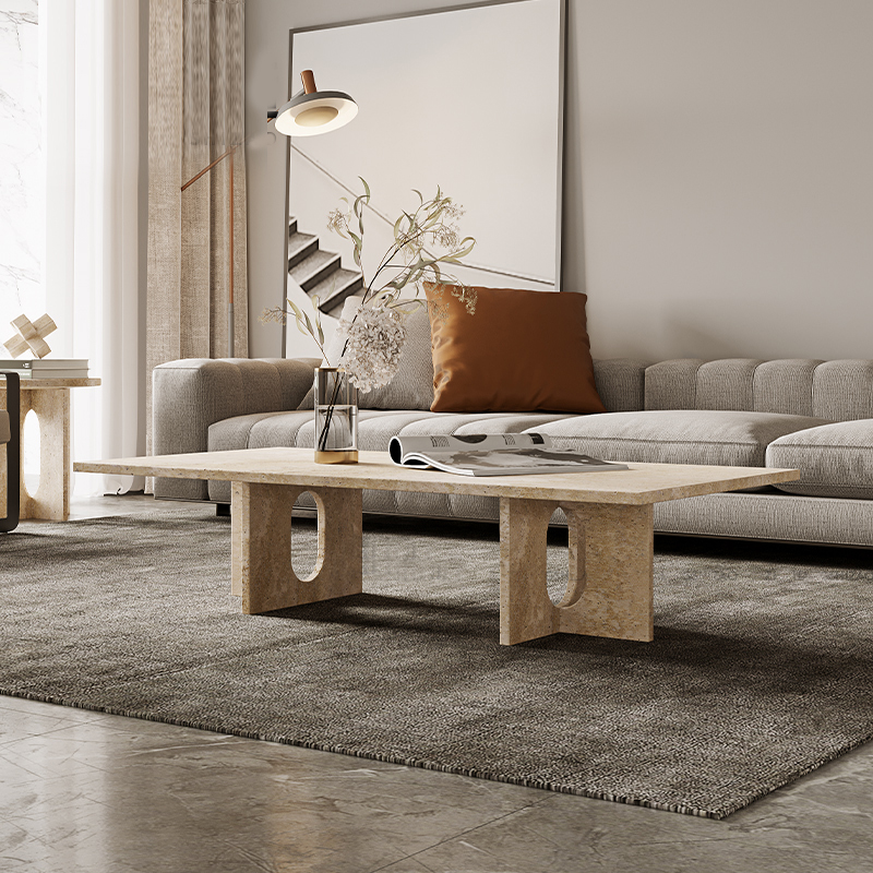 简约现代大理石长方形客厅茶几家用小户型茶桌轻奢设计师款咖啡桌