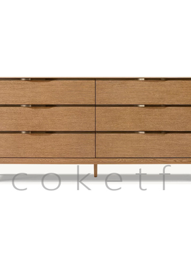 RH PADUA美式乡村复古实木6斗柜客厅餐柜储物柜子设计师款靠墙柜