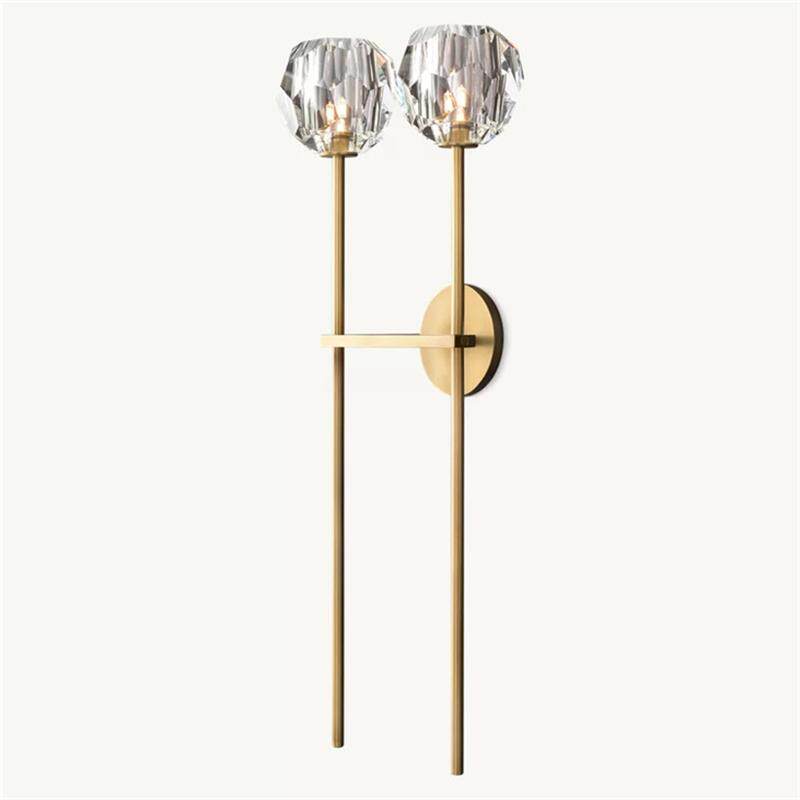 出口北美rh原版覆刻黄铜后现代轻奢美式简约客厅书房卧室水晶壁灯