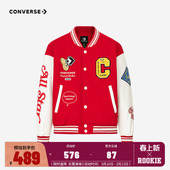 匡威儿童棉服男女童棒球服中大童拜年外套 GLADEE联名新年红色