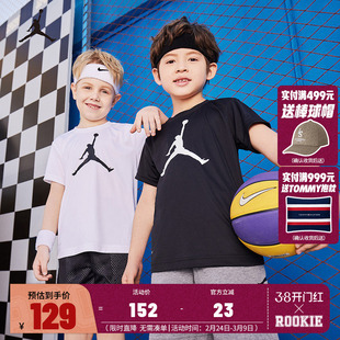 Nike Air Jordan 耐克儿童装男童DRI-FIT短袖T恤夏季大童速干半袖