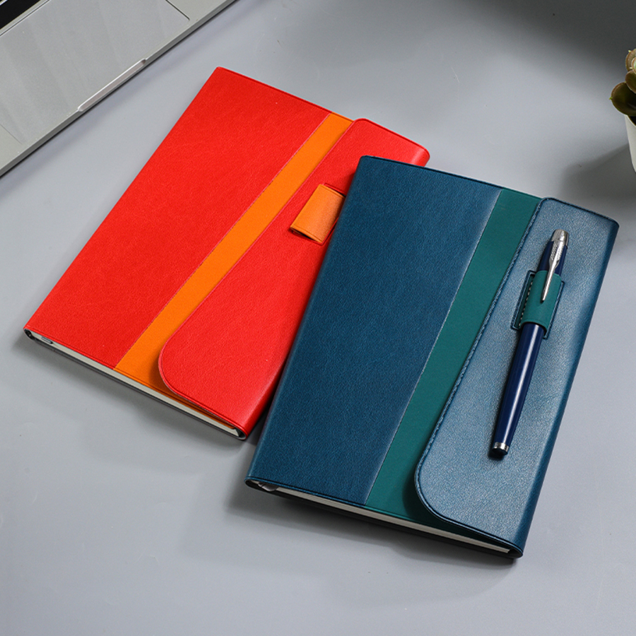 新款三折页笔插笔记本可定制商务办公创意记事本80克道林纸