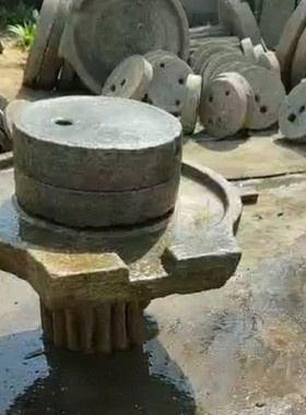 民间摆件底座别墅围墙造景旧石器