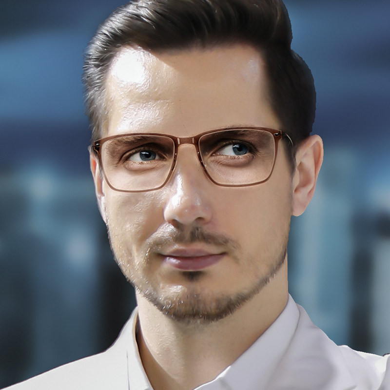 眼镜框男透明全框潮近视眼镜板材金属超轻无螺丝舒适大脸