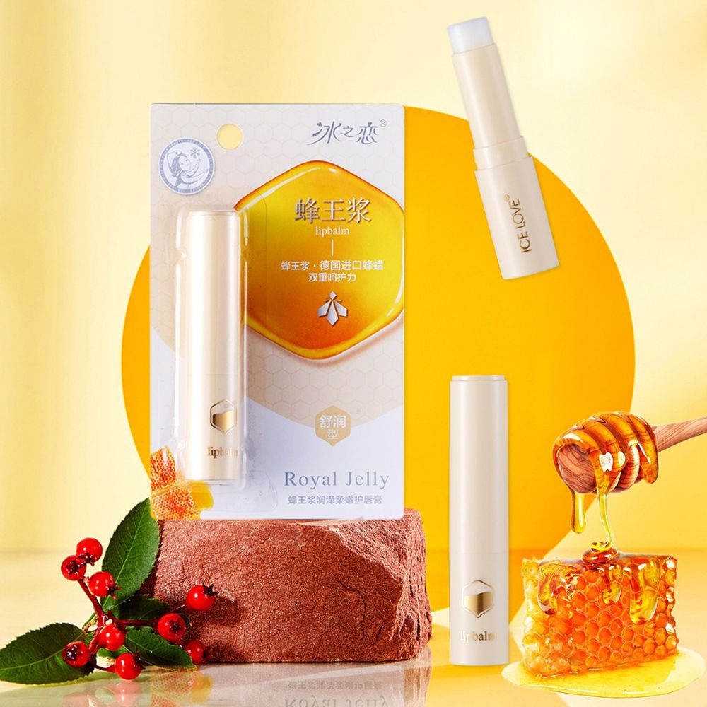 冰之恋蜂王浆润泽柔嫩护唇膏补水保湿润唇膏防干裂男女学生款