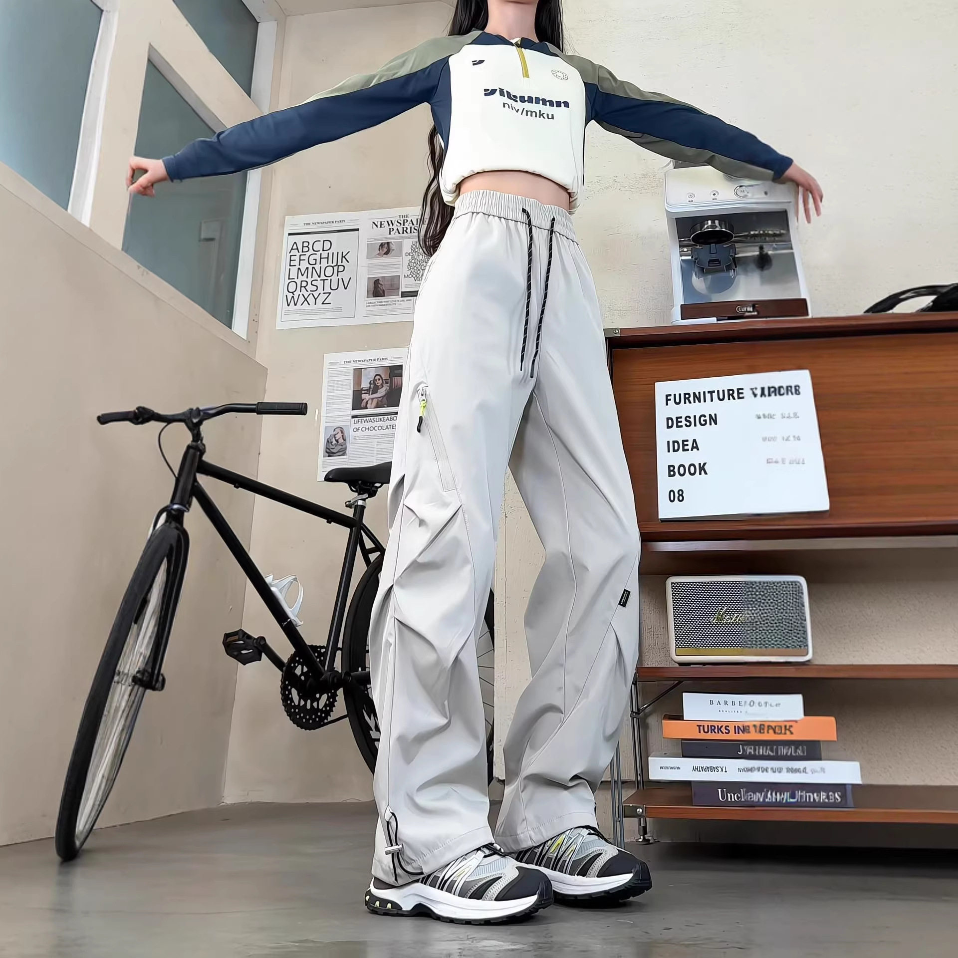 2026春季裤子工装裤潮流三防冲锋裤女款小个子大码百搭直筒休闲裤