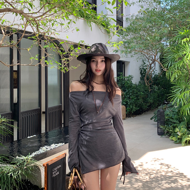 女士分体泳衣性感纯欲小胸比基尼海边度假三件套高级感泡温泉泳装