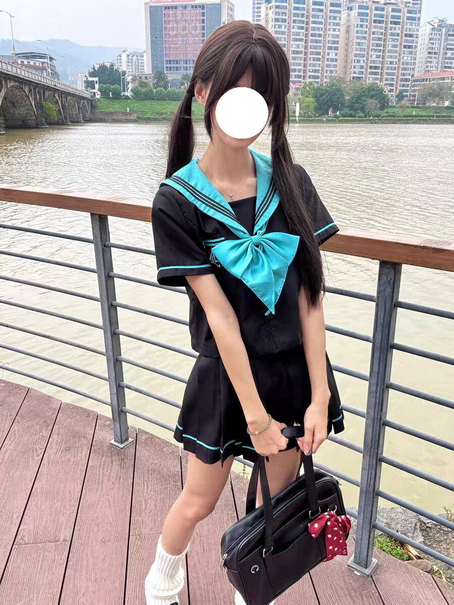 【青本绘】原创初音绿水手服短袖夏服日系校供高中生JK制服套装女