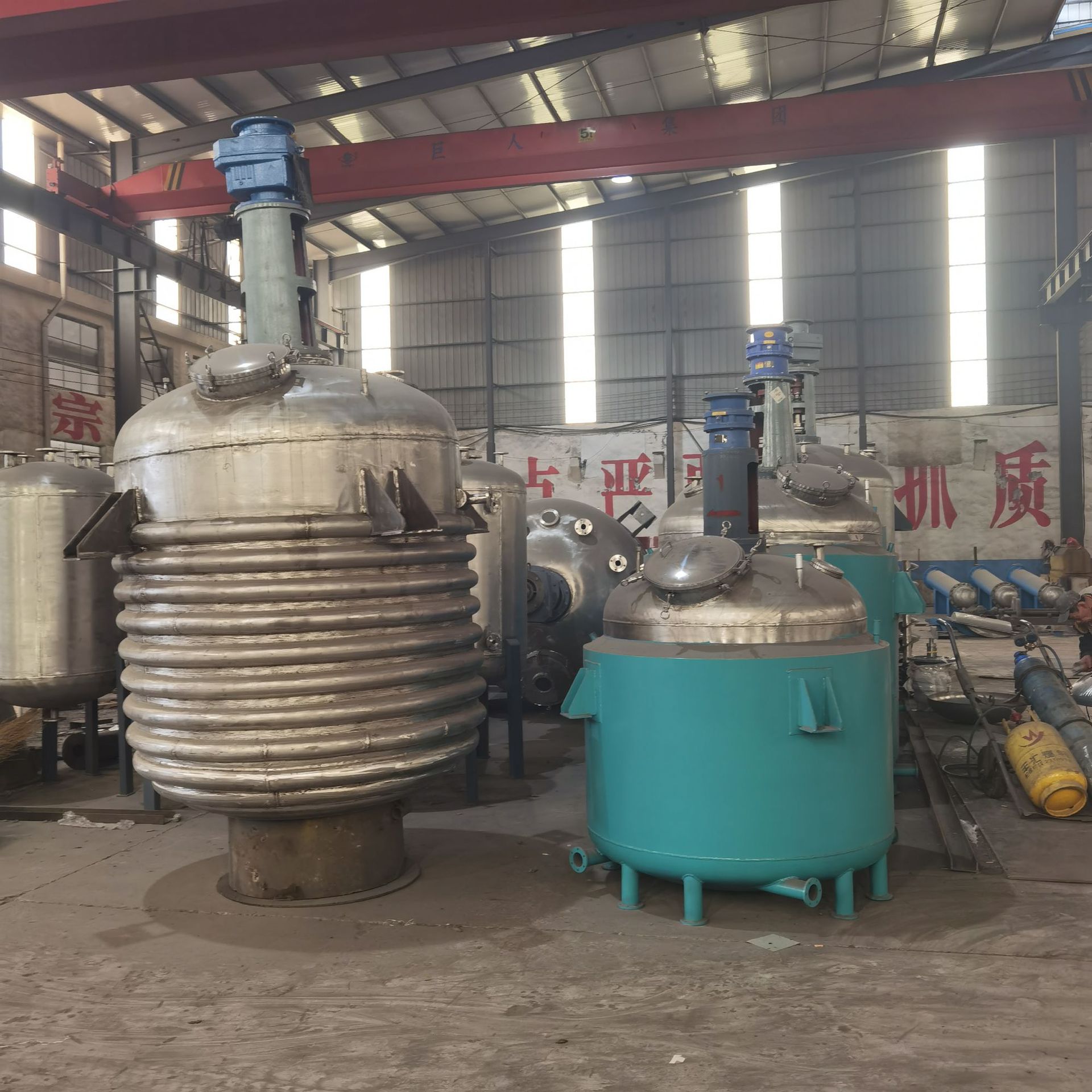 反应釜外盘管真空电加热不锈钢夹层蒸汽不饱和聚脂树脂反应