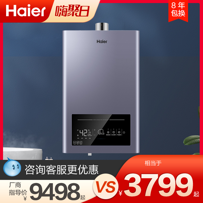 海尔水气双调16L强排式热水器