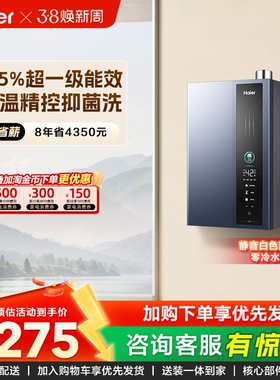 海尔燃气款热水器超一级能效增压水伺服零冷水16L升天然气ER3/E5