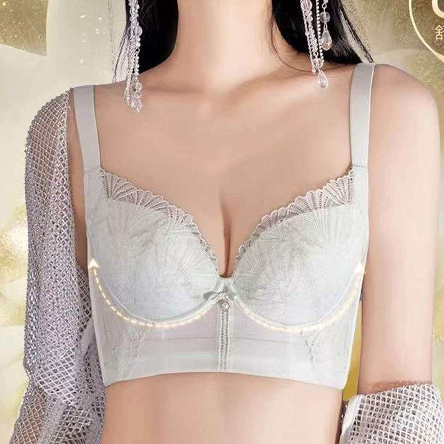 西施尔美容院调整型文胸小胸聚拢上托软钢圈收副乳防下垂无磁内衣