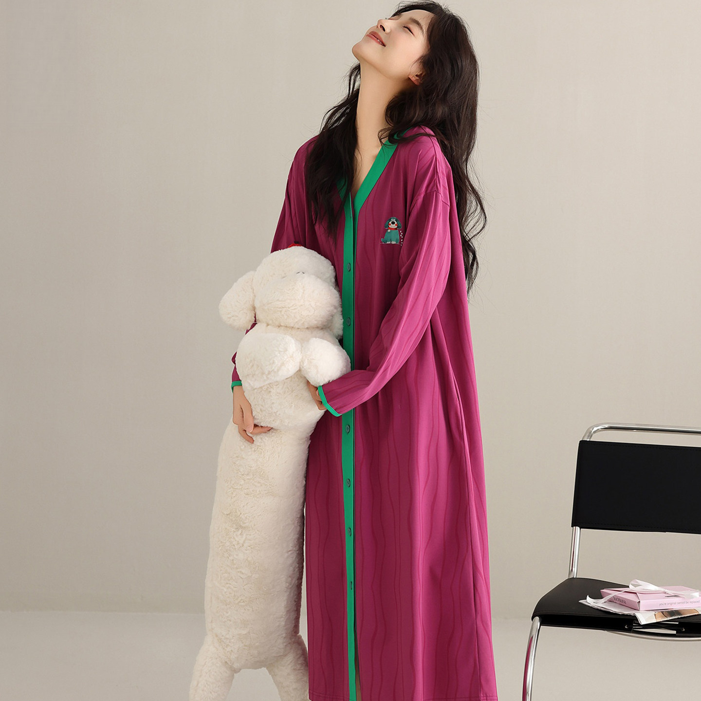 维多利亚春秋款纯棉睡裙女款长袖长款高级感可外穿纯色全棉家居服,女士内衣/男士内衣/家居服,睡裙,淘宝优惠券,粉丝福利购,淘宝优惠卷