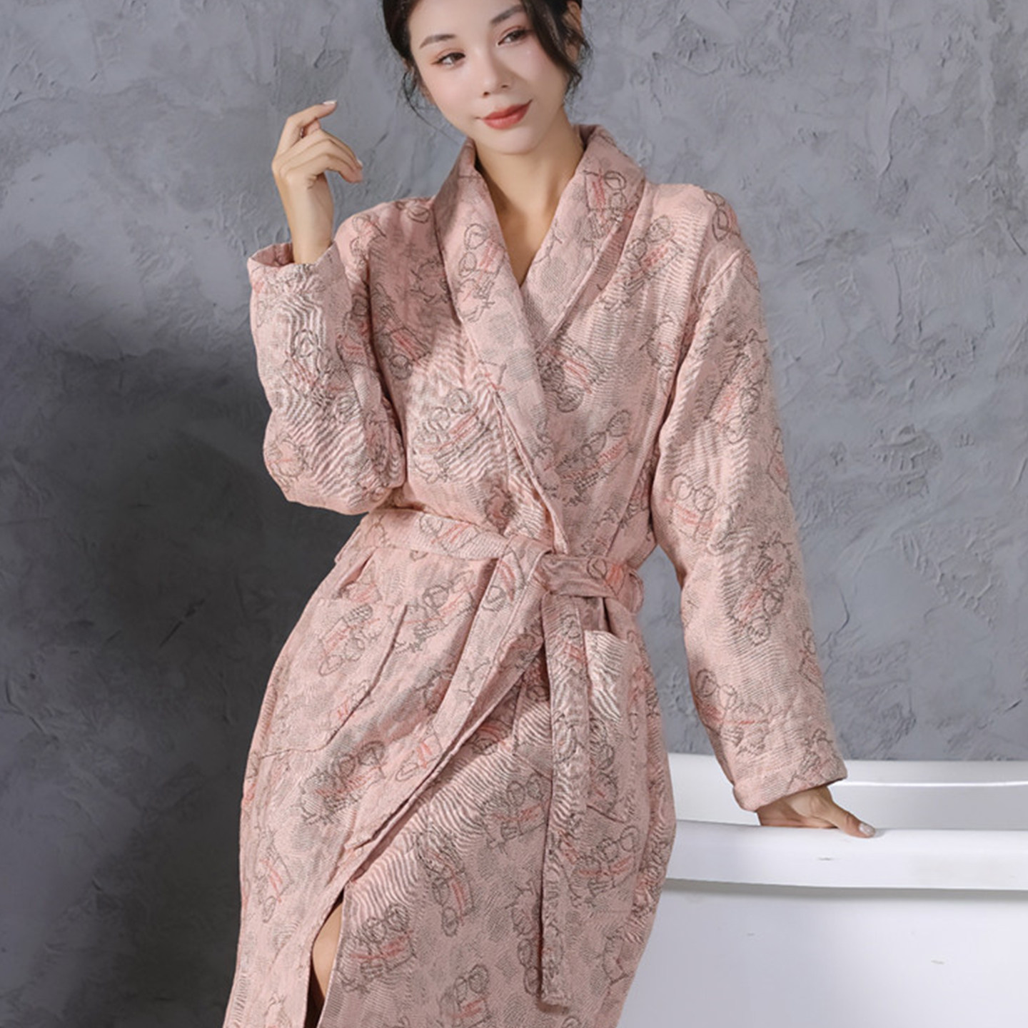 维多利亚纯棉女士浴袍棉纱秋冬加厚长款酒店浴衣纱布睡袍吸水速干,女士内衣/男士内衣/家居服,睡袍/浴袍,淘宝优惠券,粉丝福利购,淘宝优惠卷