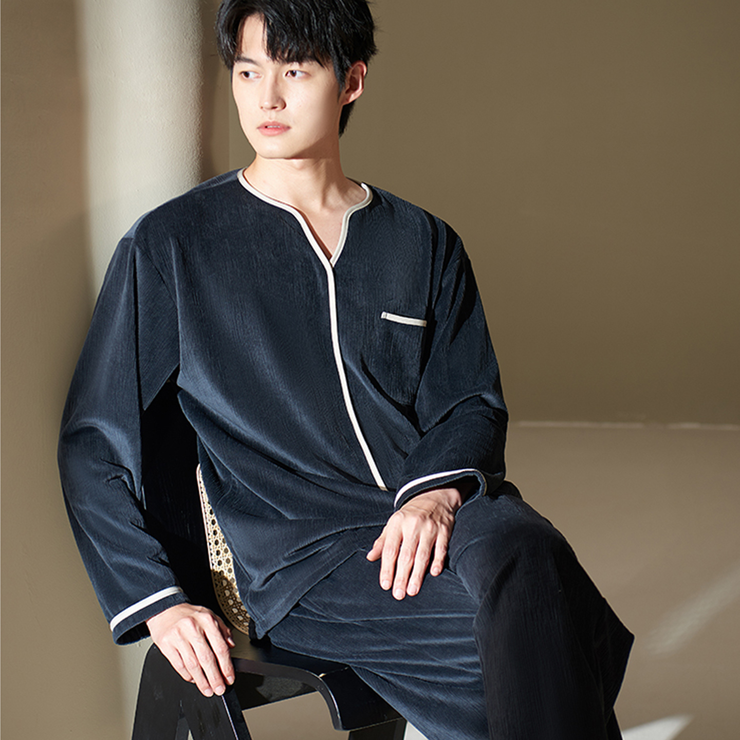 海岛绒高级感男款睡衣可外穿舒适