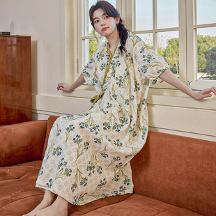 维多利亚睡袍女款2026新款夏季短袖可穿式浴巾吸水速干浴袍家居服