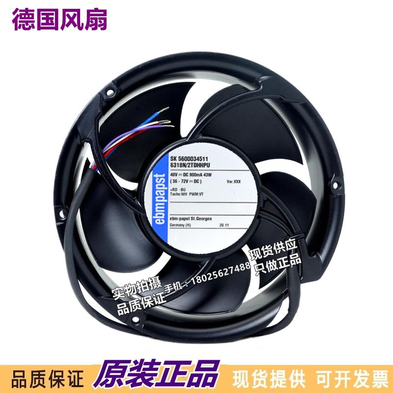 进口风机全新德国 6318N/2TDHHPU 17250 48V 43W IP68防水风扇