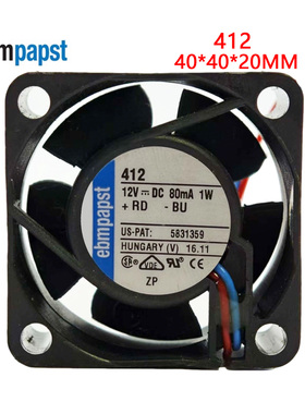 4020 全新原装現貨德国散热风扇 TYP412 12V 80mA 1W 静音风扇