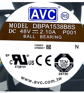 全新原装AVC DBPA1538B8S P001 48v 15038 2.10A机柜暴力散热风扇