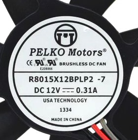 原装R8015X12BPLP2-7 PELKO MOTORS 8CM 8015 12V 0.31A 散热风扇